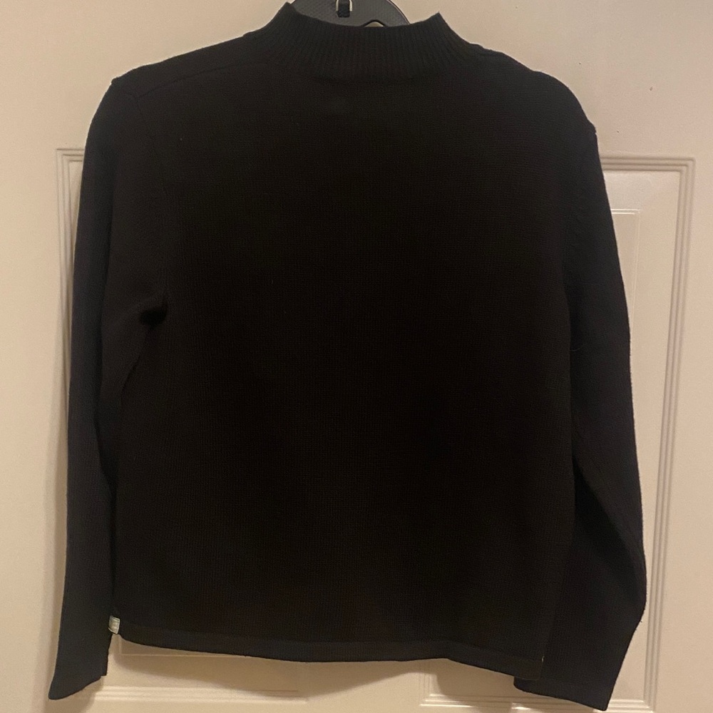 Christmas Embroidered Patchwork Black Cardigan Sw… - image 7